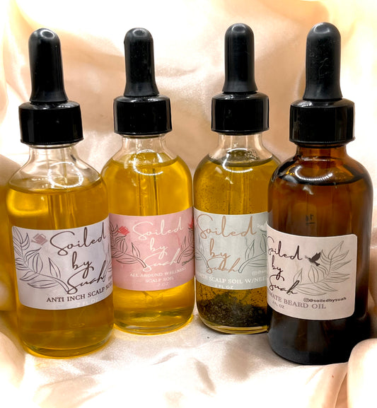 This set of of 4 consist of the anti inch , beard scalp soil, all around wellness oil, and rapid growth scalp soil 